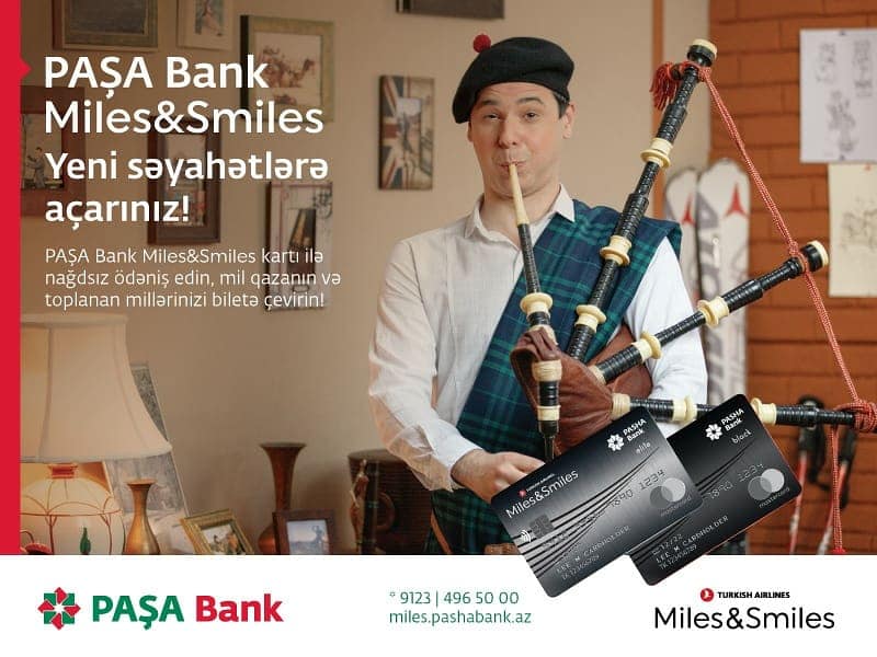 33- 2019 Paşa Bank və Türk Hava Yolları Miles & Smiles, reklam posteri