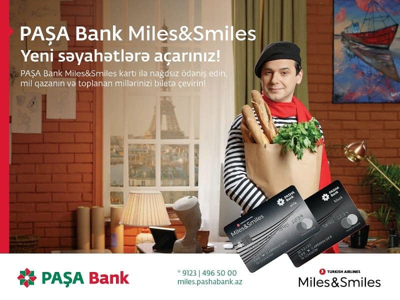 34- 2019 Paşa Bank və Türk Hava Yolları Miles & Smiles, reklam posteri