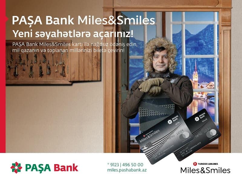 37- 2019 Paşa Bank və Türk Hava Yolları Miles & Smiles, reklam posteri